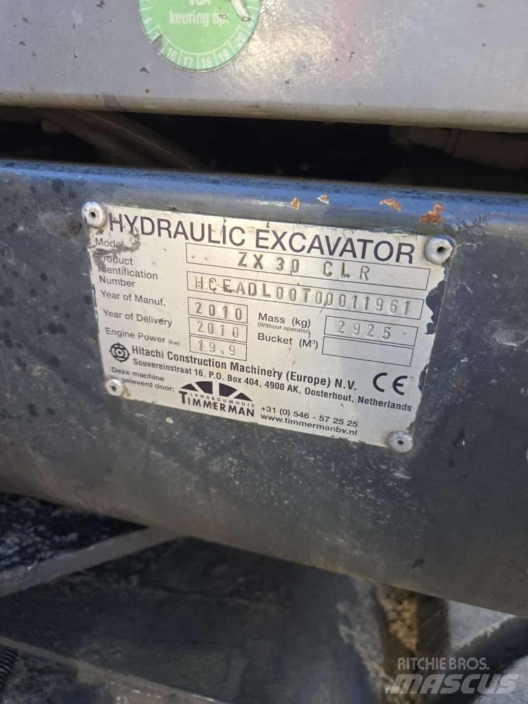 Hitachi ZX 30 Mini ekskavatörler, 7 tona dek