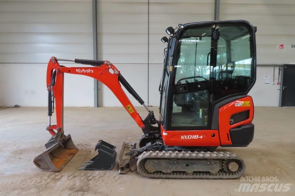 Kubota KX 018-4 Mini ekskavatörler, 7 tona dek