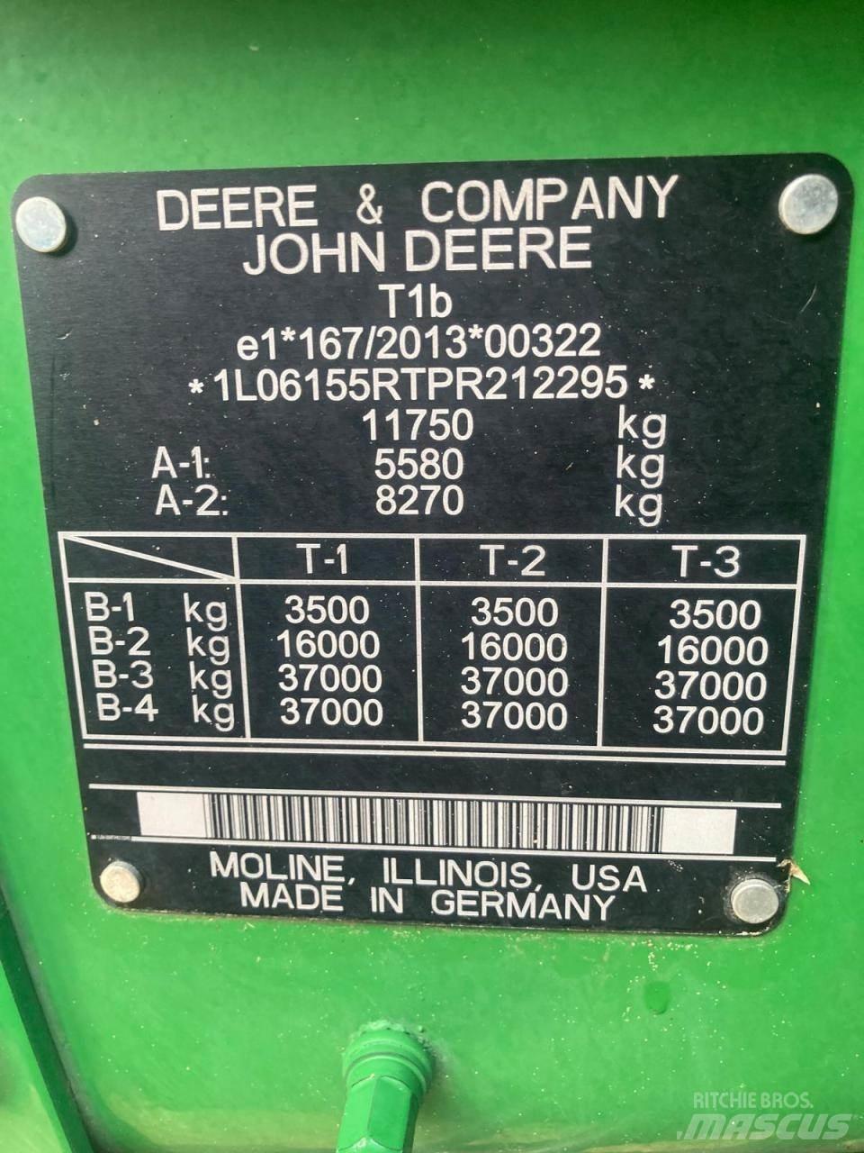John Deere 6R 155 Traktörler