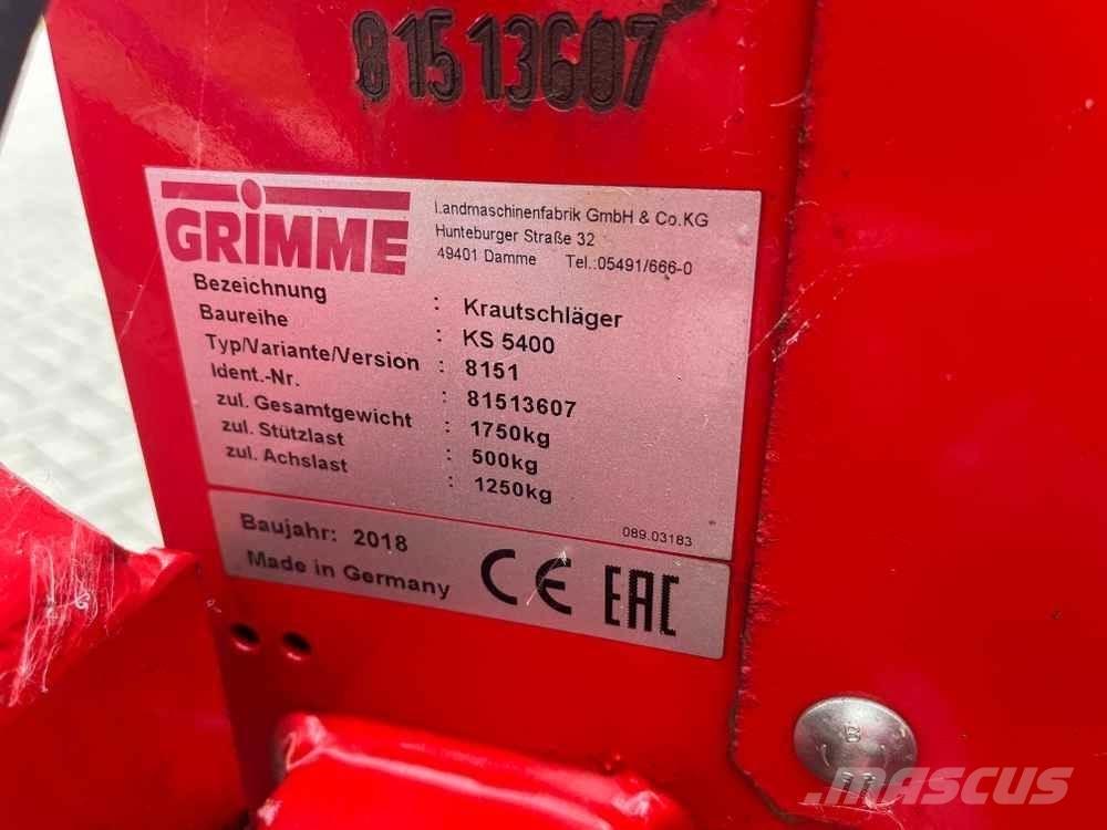 Grimme KS 5400 Patates ekipmanları - Diğer