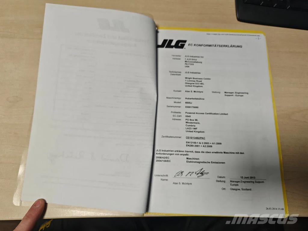 JLG 660 SJ Teleskopik personel platformları