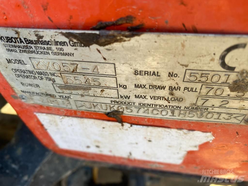 Kubota KX 057-4 Mini ekskavatörler, 7 tona dek