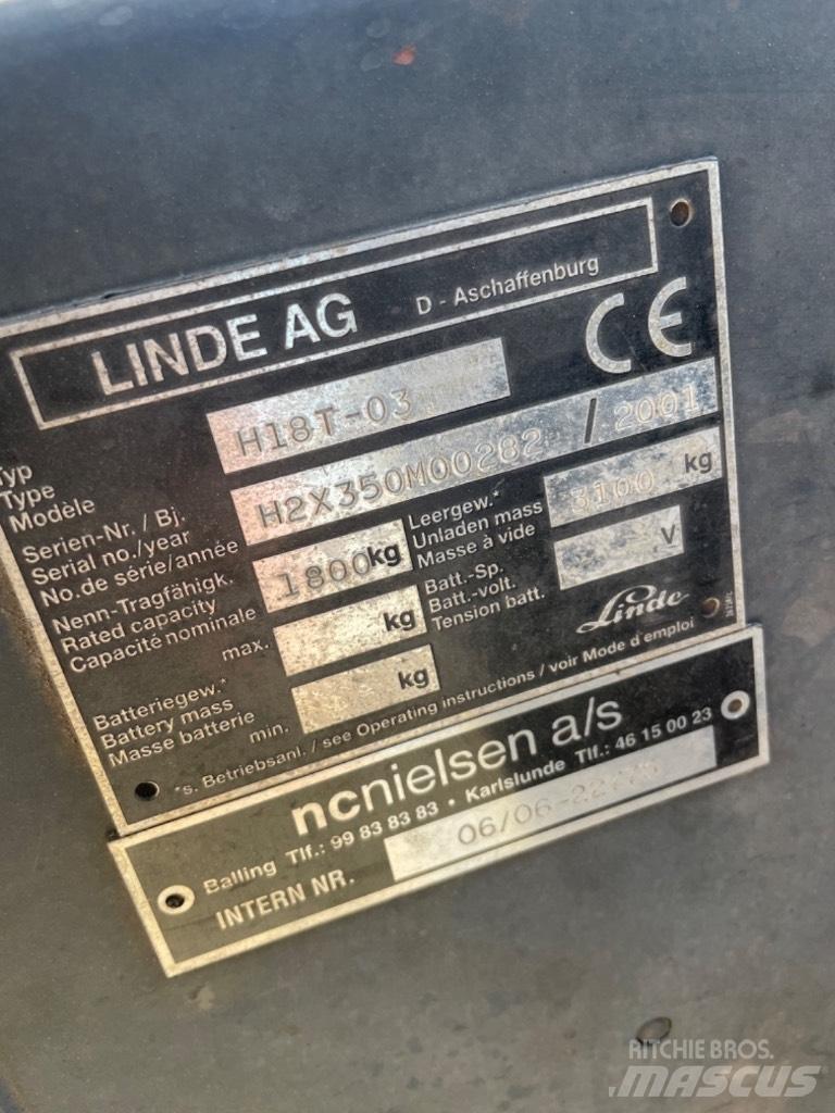 Linde H 18 T LPG'li forkliftler