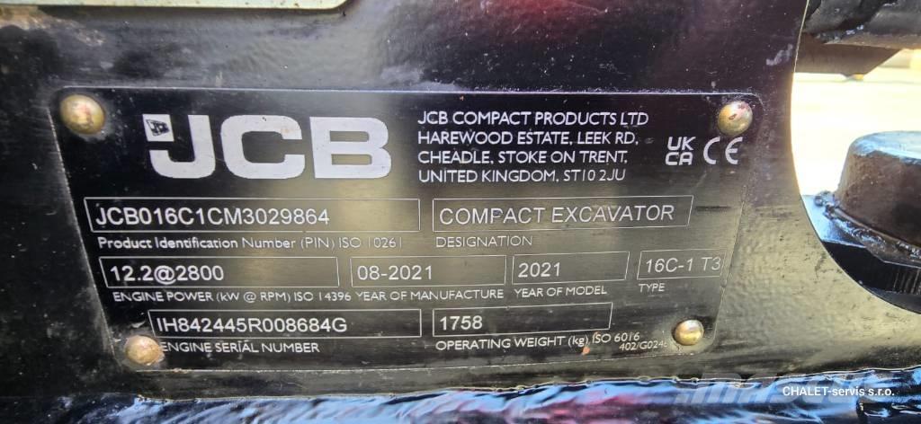 JCB 16 C-1 Mini ekskavatörler, 7 tona dek