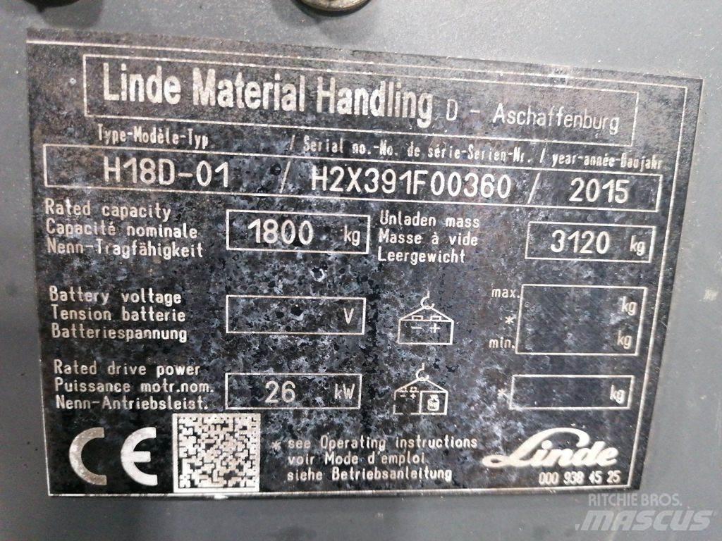 Linde H18D-01 LPG'li forkliftler