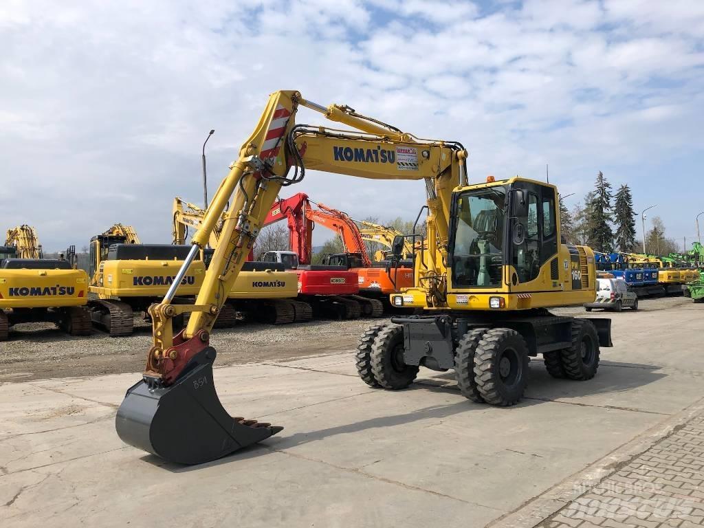 Komatsu PW160-8 Lastik tekerli ekskavatörler