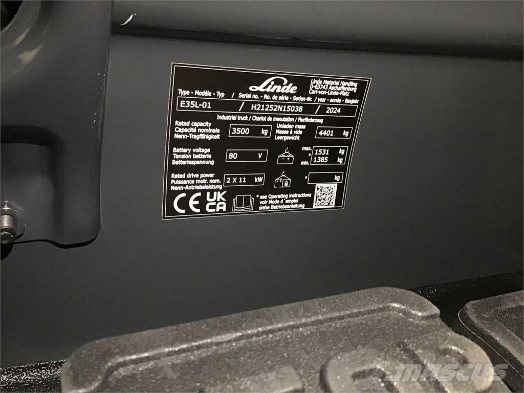 Linde E35L Elektrikli forkliftler