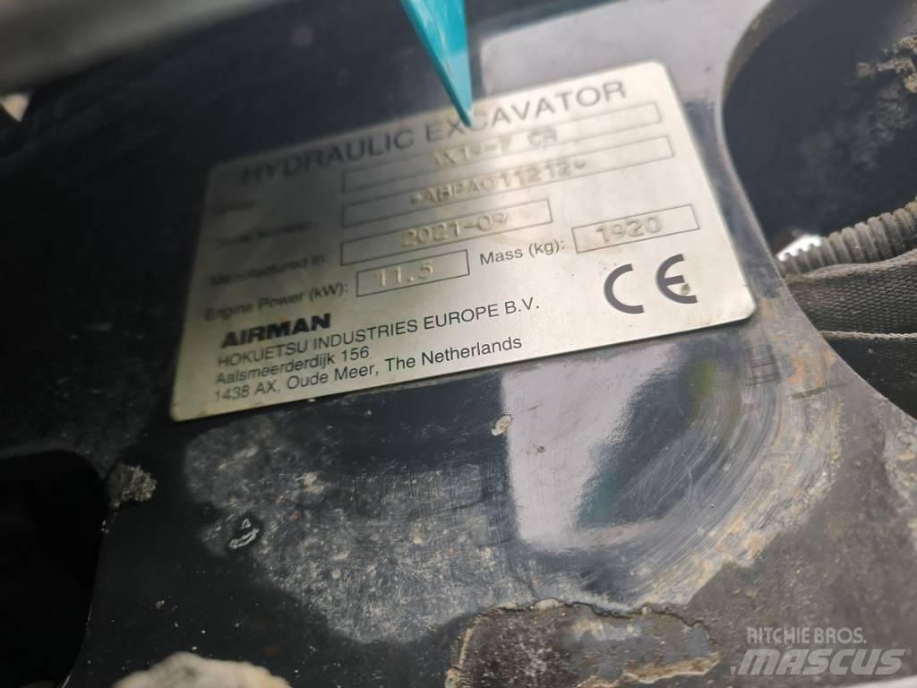 Airman AX19 Mini ekskavatörler, 7 tona dek