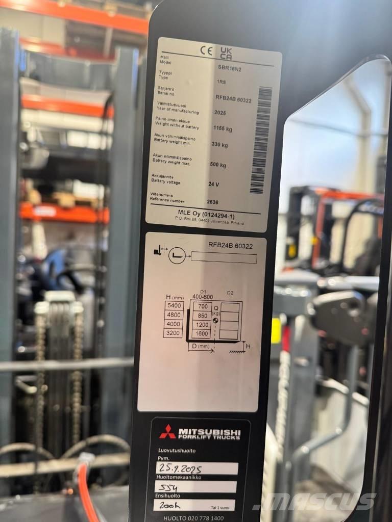 Mitsubishi SBR16N2 Akülü depo ekipmanları