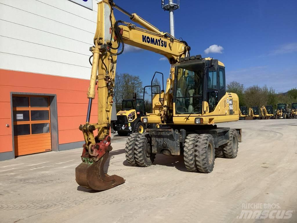 Komatsu PW 160-7E0 Lastik tekerli ekskavatörler