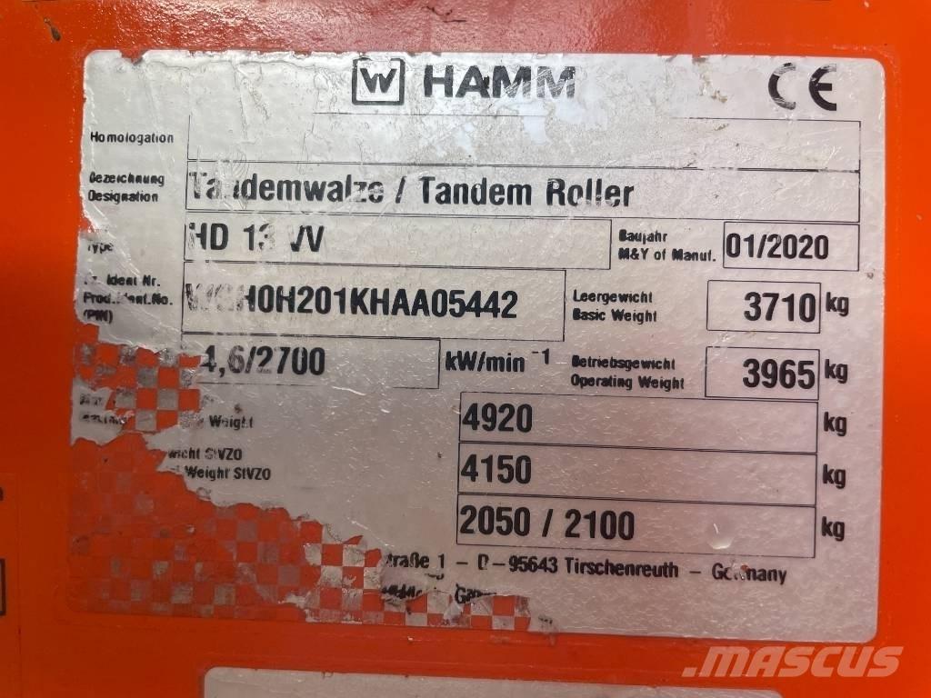 Hamm HD 13 VV Çift tamburlu silindirler