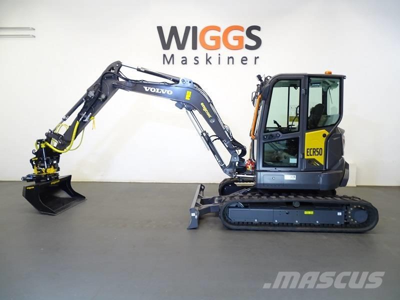 Volvo ECR50F Mini ekskavatörler, 7 tona dek