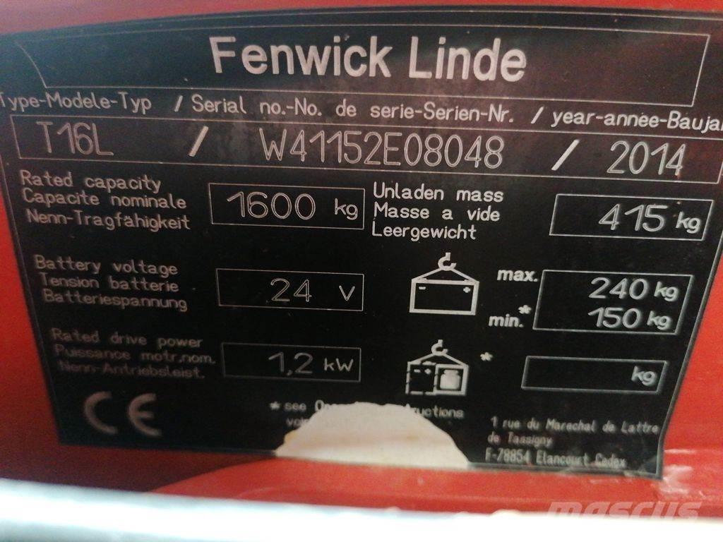 Linde T16L Düsük seviye kaldirici