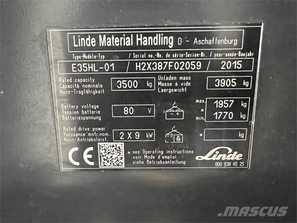 Linde E35HL-01 Elektrikli forkliftler