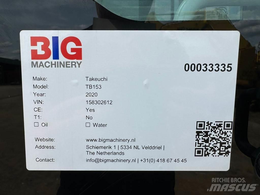 Takeuchi TB153FR Mini ekskavatörler, 7 tona dek