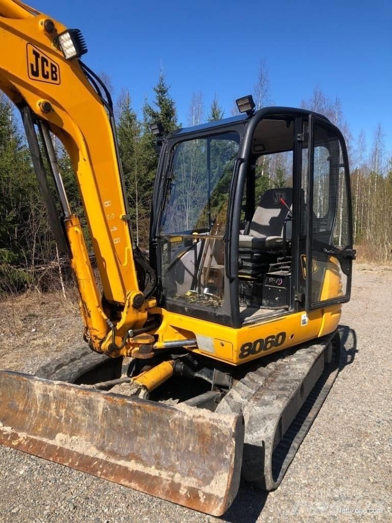 JCB 8060 Mini ekskavatörler, 7 tona dek