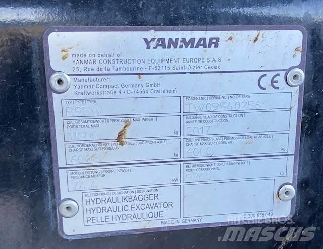 Yanmar B95W Lastik tekerli ekskavatörler
