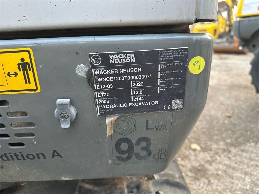 Wacker Neuson ET20 Paletli ekskavatörler