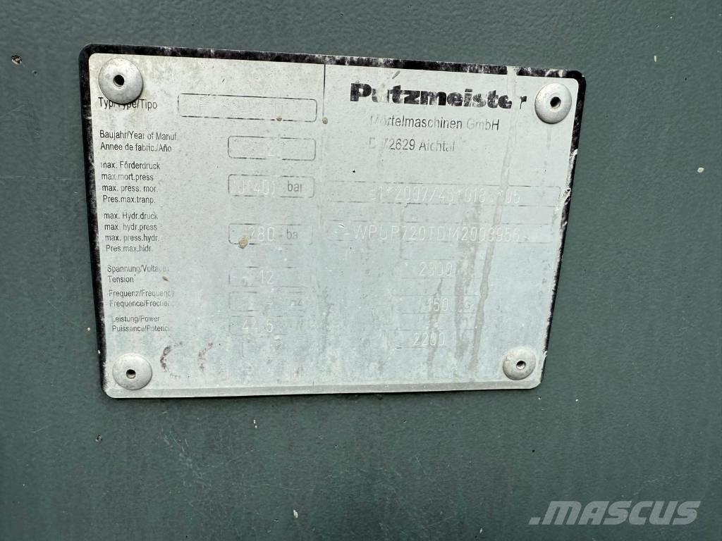 Putzmeister P 720 TD Beton pompaları