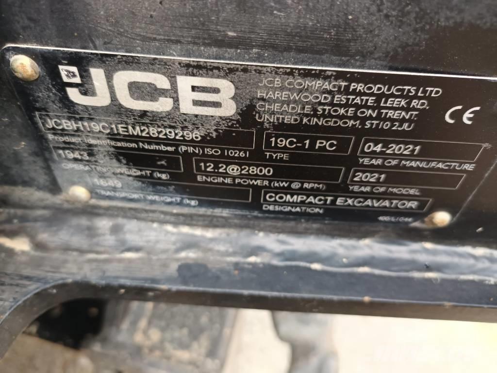 JCB 19 C-1 Mini ekskavatörler, 7 tona dek