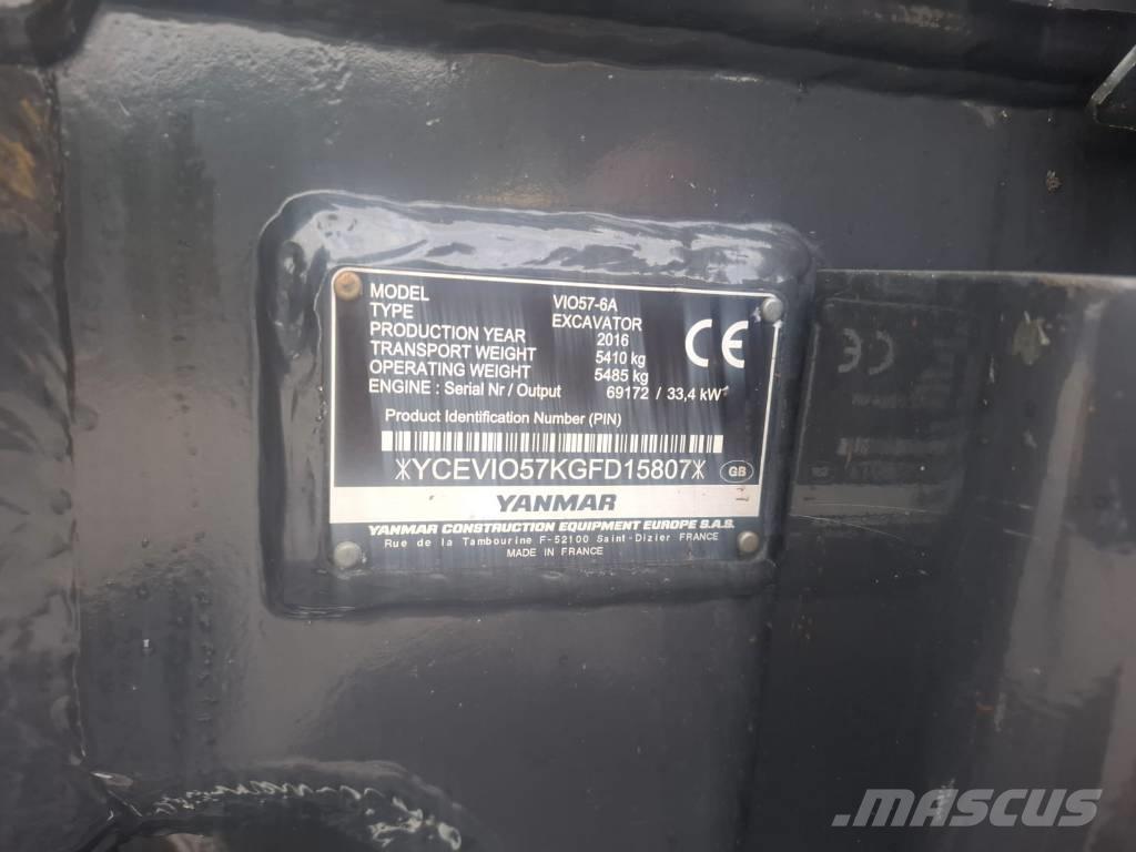 Yanmar vio 57-6A Mini ekskavatörler, 7 tona dek
