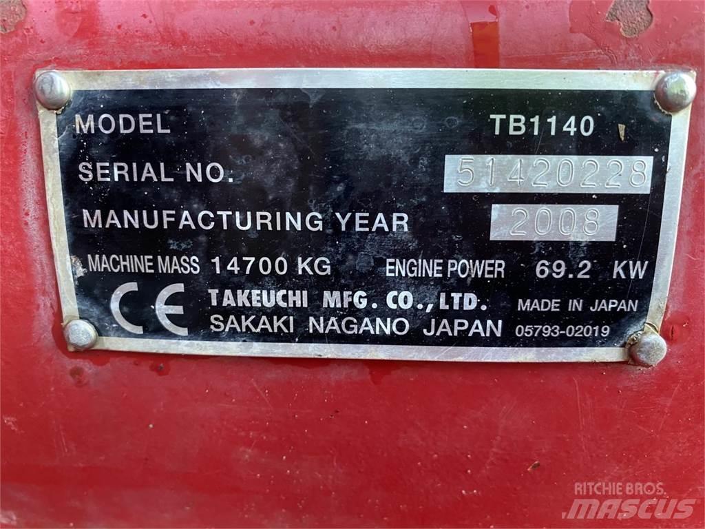 Takeuchi TB1140 Paletli ekskavatörler