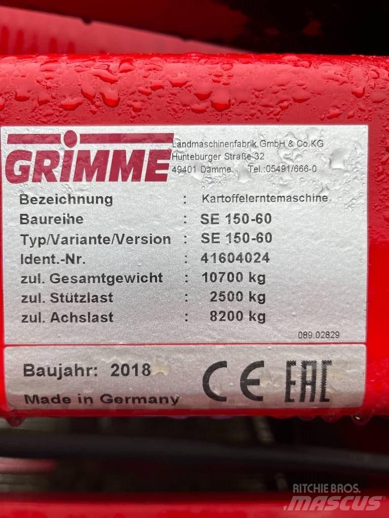 Grimme SE 150-60 NB Patates hasat makinalari
