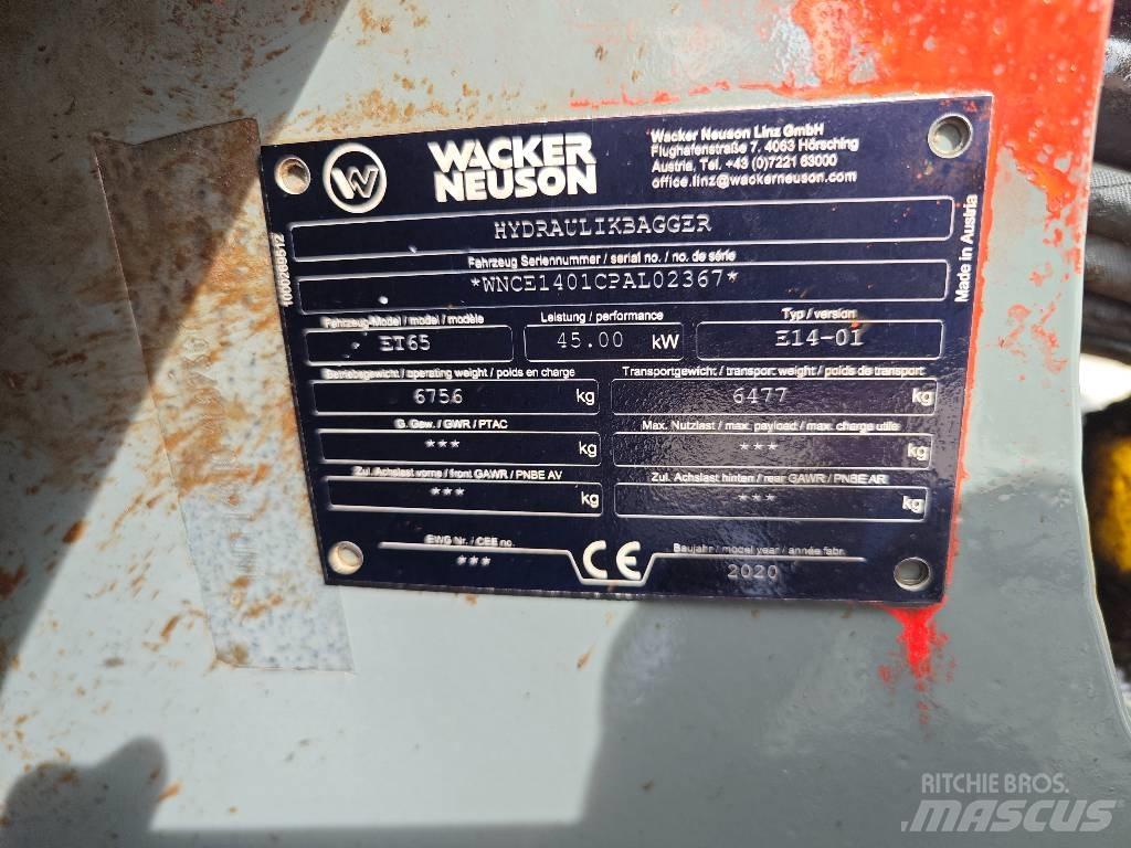 Wacker Neuson ET 65 Paletli ekskavatörler