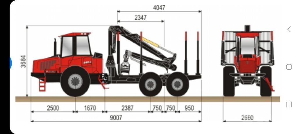 Valmetal 840.2 Tomruk yükleyici traktörler