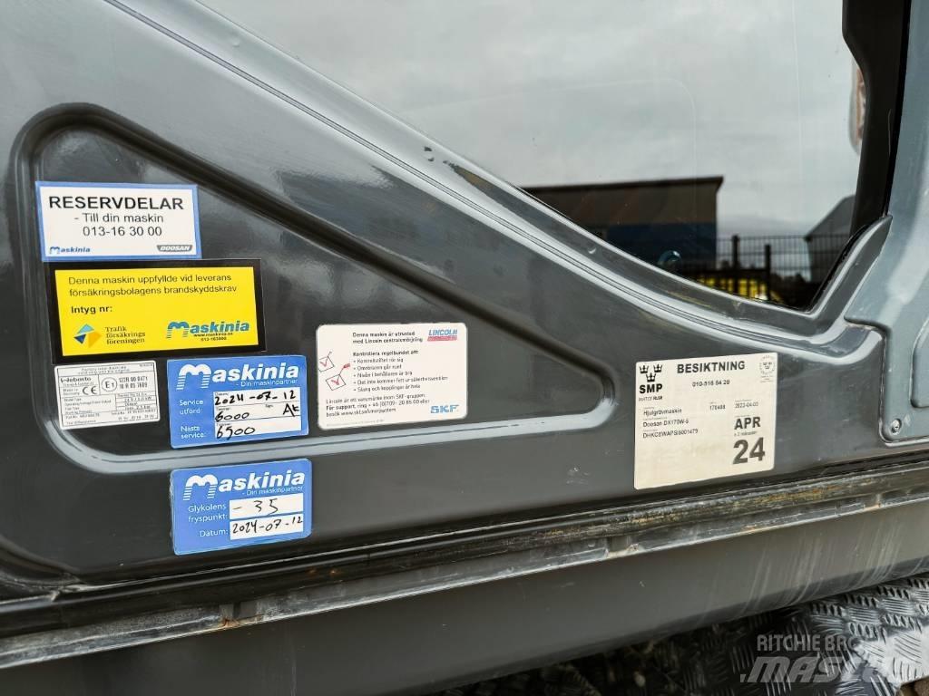 Doosan DX170W-5 Lastik tekerli ekskavatörler