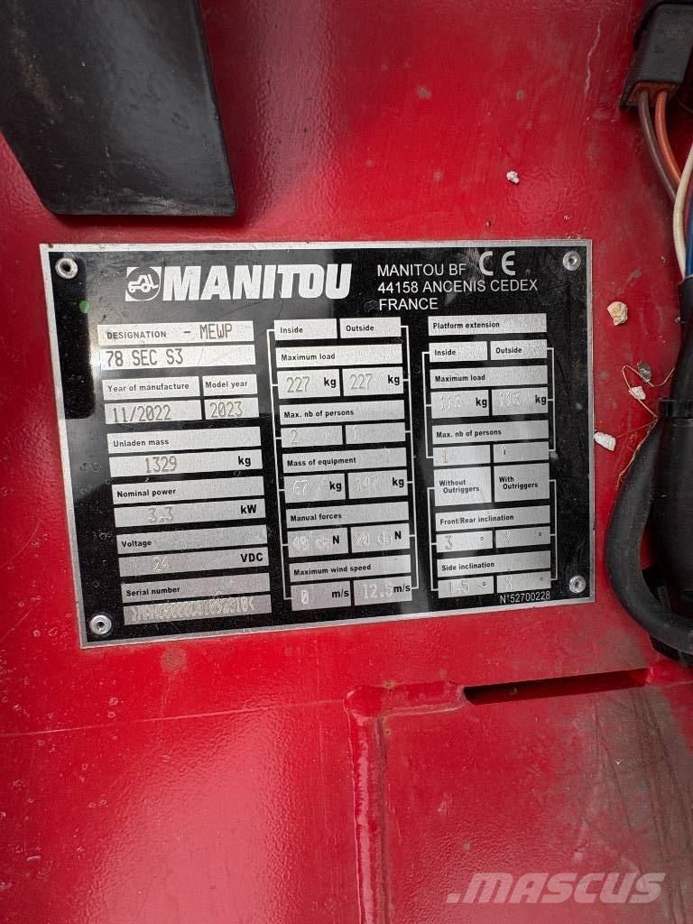 Manitou 78 SEC Makasli platformlar