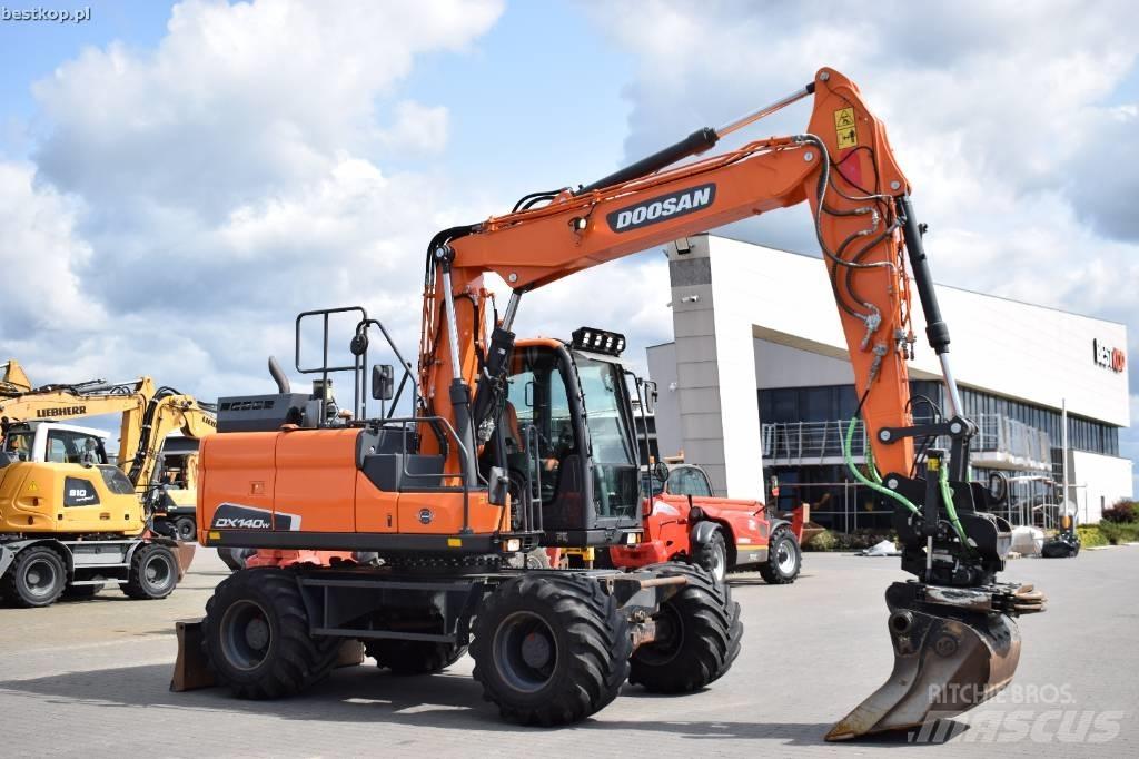 Doosan DX 140 W-5 Lastik tekerli ekskavatörler