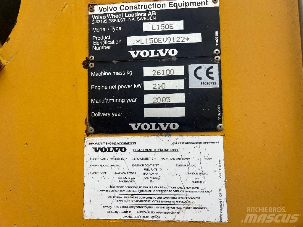 Volvo L 150 E Tekerlekli yükleyiciler