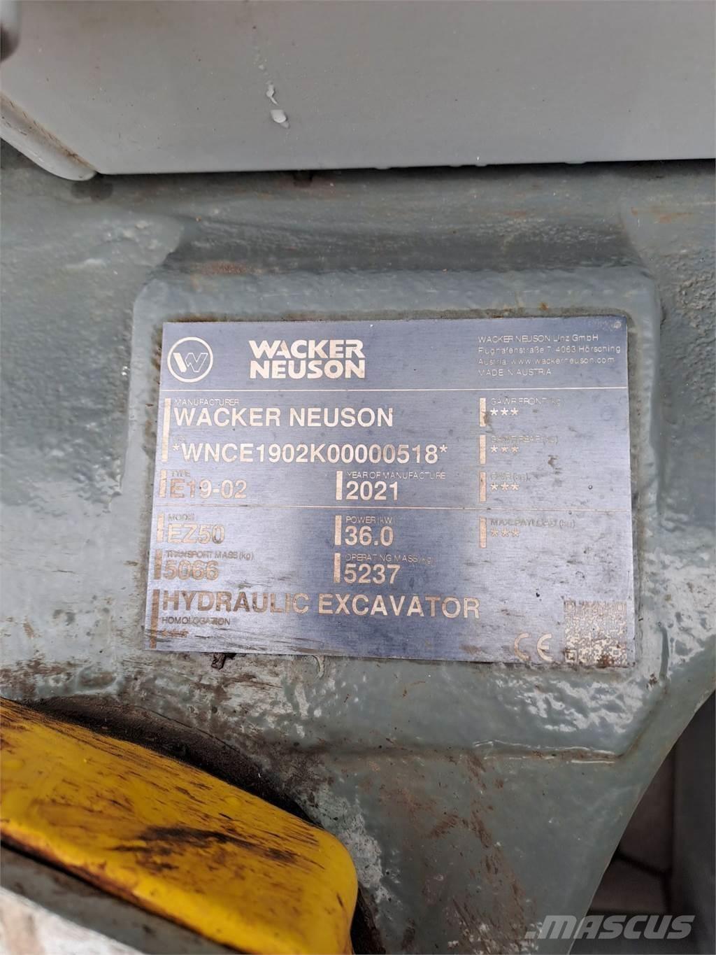 Wacker Neuson EZ50 Paletli ekskavatörler