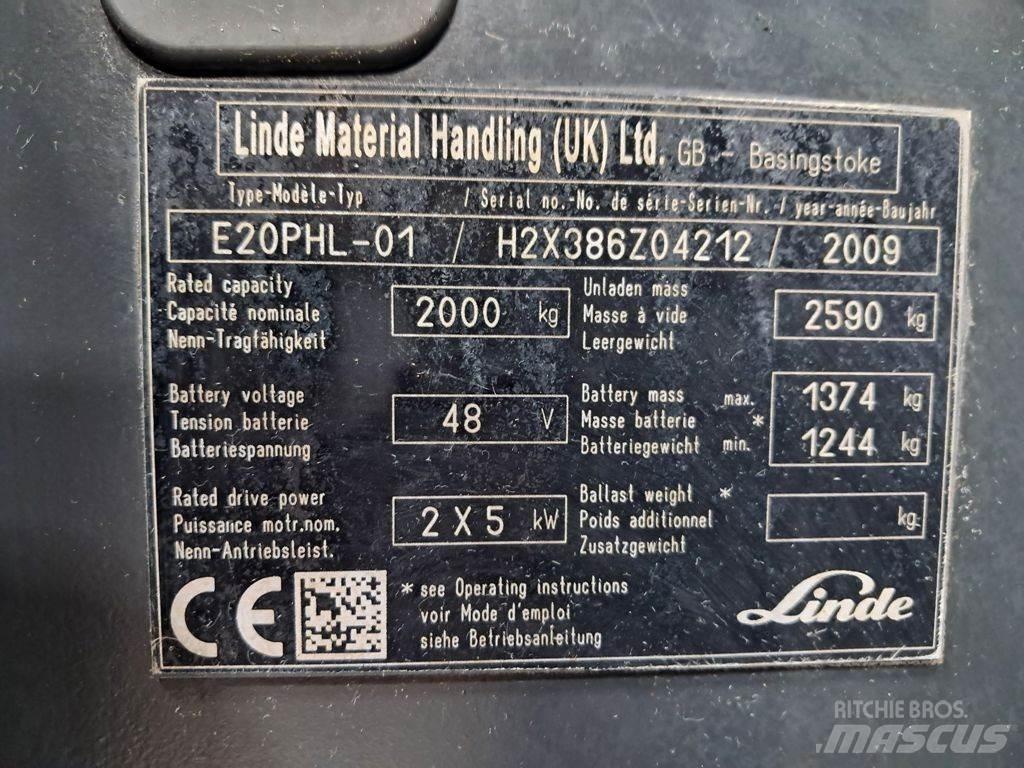 Linde E20PHL-01 Elektrikli forkliftler