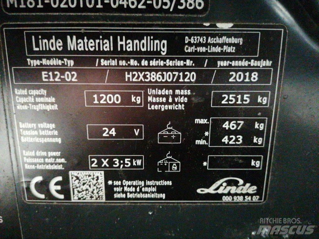 Linde E12-02 Elektrikli forkliftler