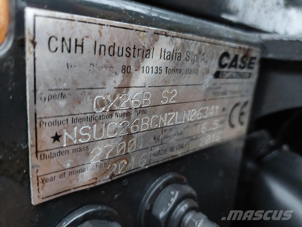 CASE CX 26 B Mini ekskavatörler, 7 tona dek