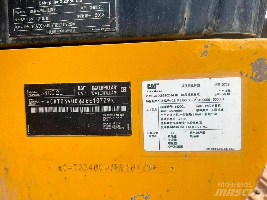 CAT 340D2L Paletli ekskavatörler