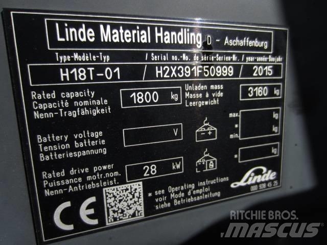 Linde H 18 T-03 LPG'li forkliftler