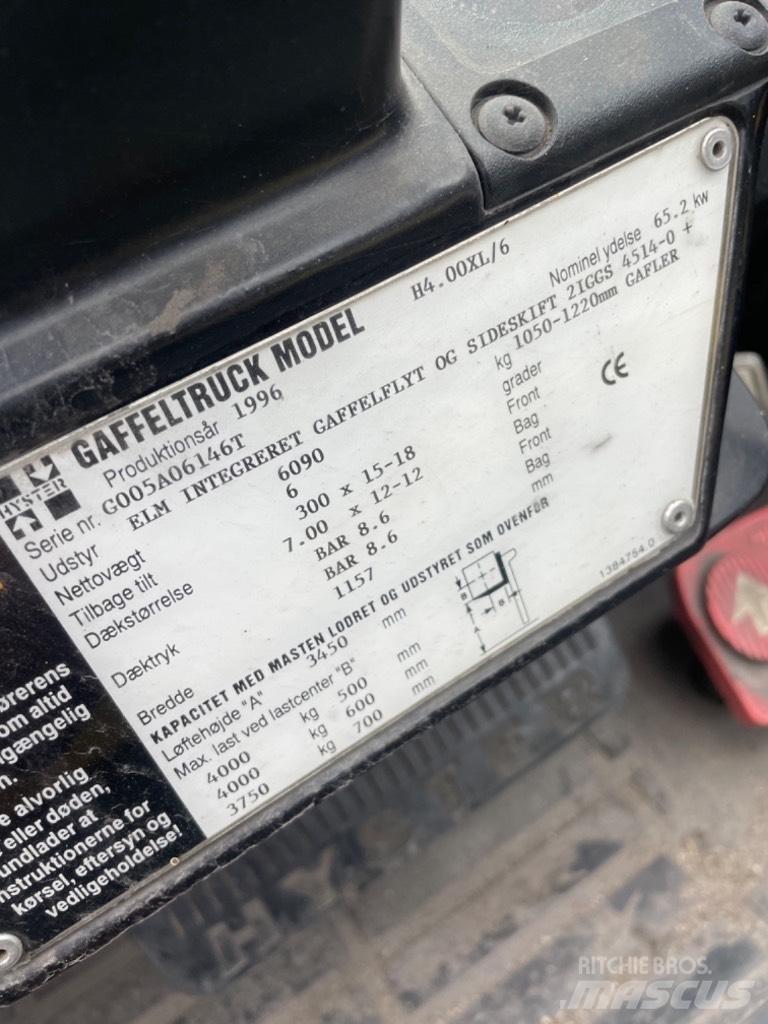 Hyster H 4.00 XL LPG'li forkliftler