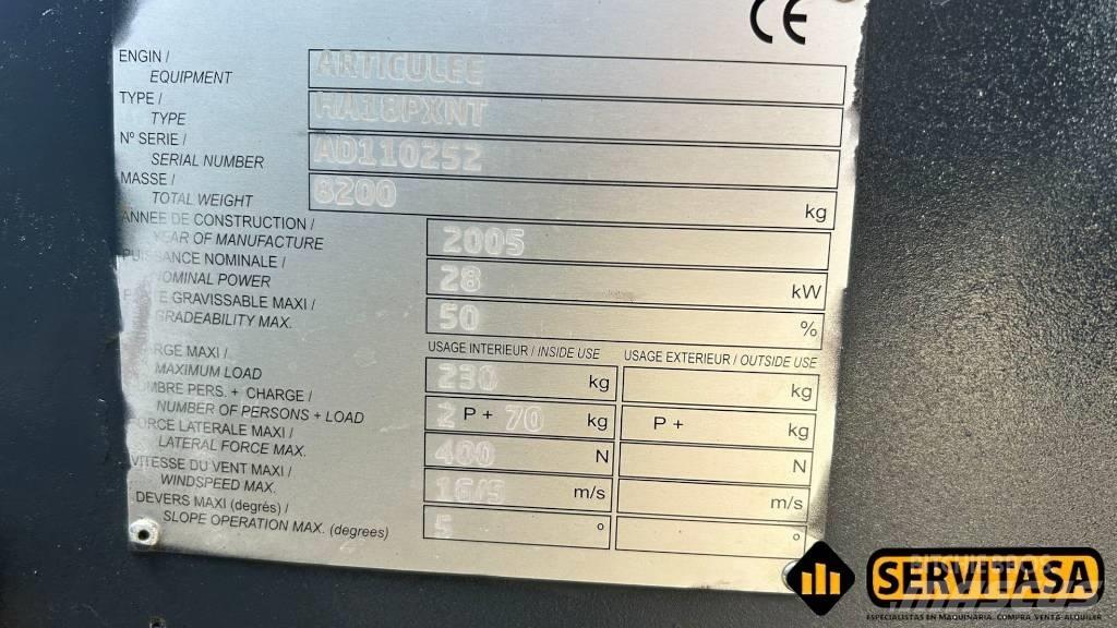 Haulotte HA 18 PX NT Körüklü personel platformları