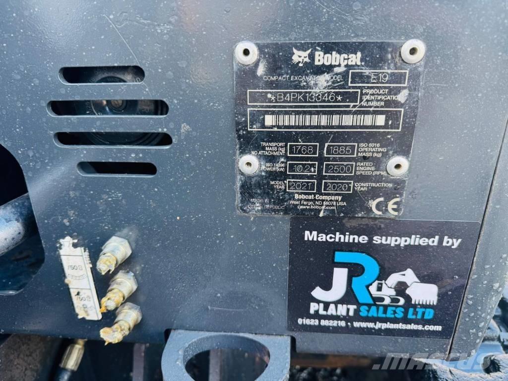 Bobcat E 19 Mini ekskavatörler, 7 tona dek