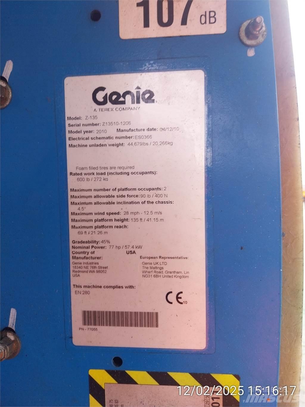 Genie Z135/70 Körüklü personel platformları