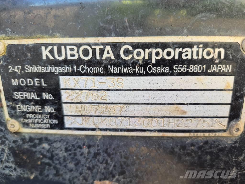 Kubota KX 71-3 Mini ekskavatörler, 7 tona dek