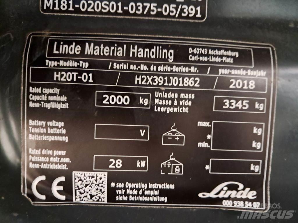 Linde H20T-01 LPG'li forkliftler