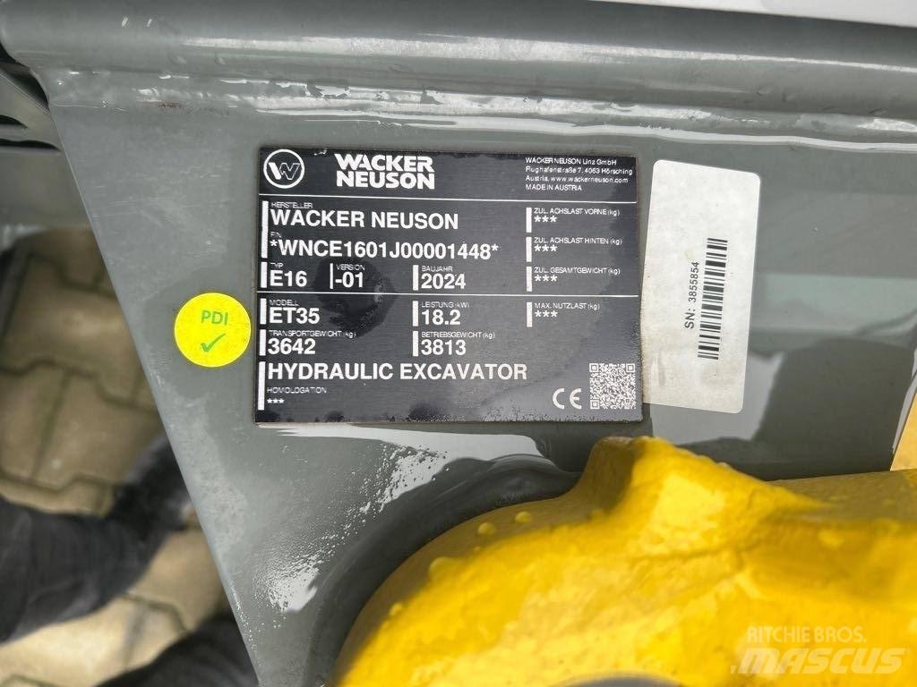 Wacker Neuson ET35 Paletli ekskavatörler