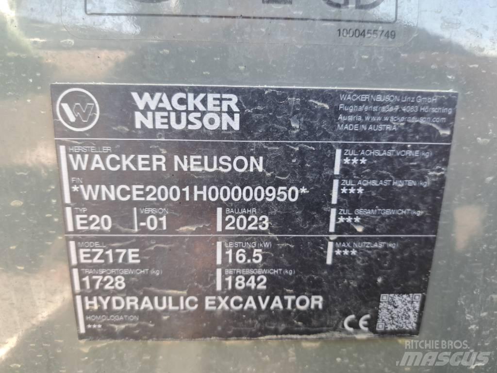 Wacker Neuson EZ17e Paletli ekskavatörler