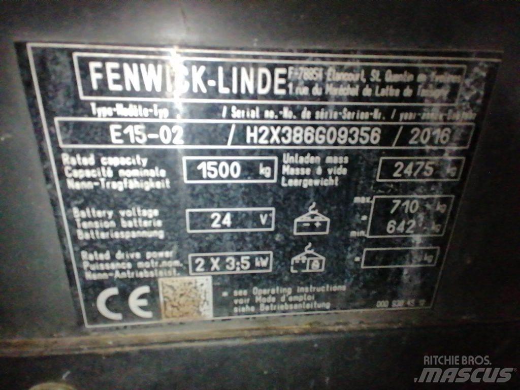 Linde E15-02 Elektrikli forkliftler