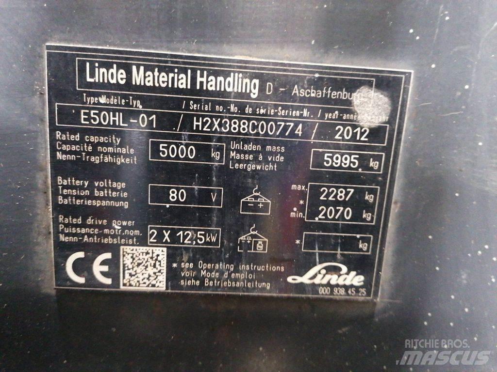 Linde E50HL-01 Elektrikli forkliftler