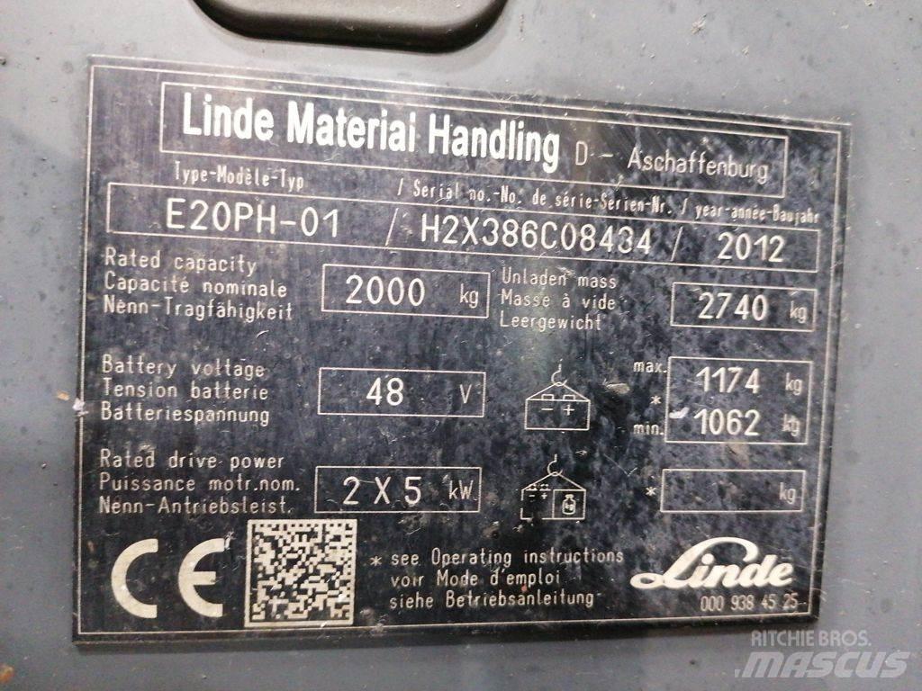 Linde E20PH-01 Elektrikli forkliftler